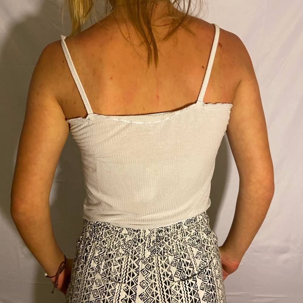 white dropped shirt